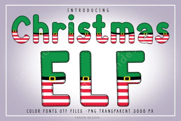 Christmas Elf: Elevate Your Festive Designs with Vibrant Color Fonts
