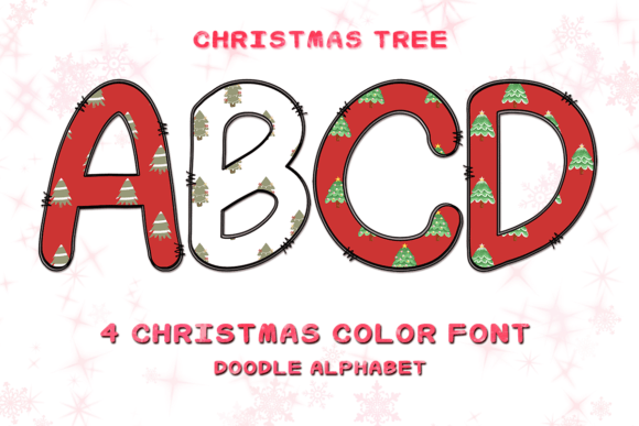 Christmas Tree: Adorable Color Fonts for Festive Designs
