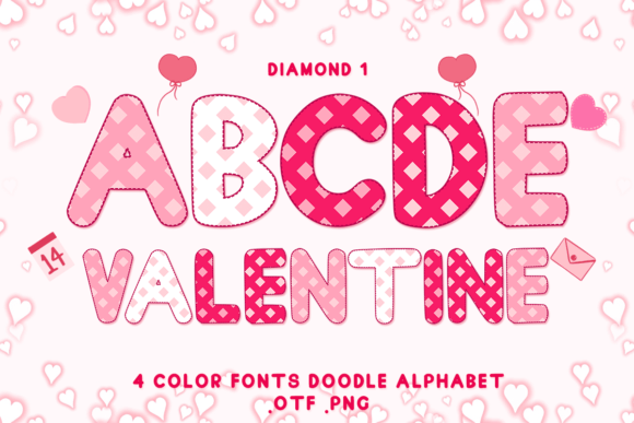 Diamond 1: Adorable Color Fonts for Creative Design