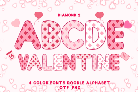 Diamond 2 Color Fonts: Elevate Your Valentine's Day Designs