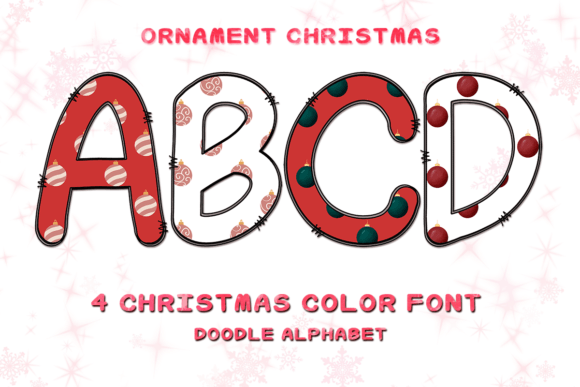 Elevate Festive Design with Adorable Ornament Color Fonts