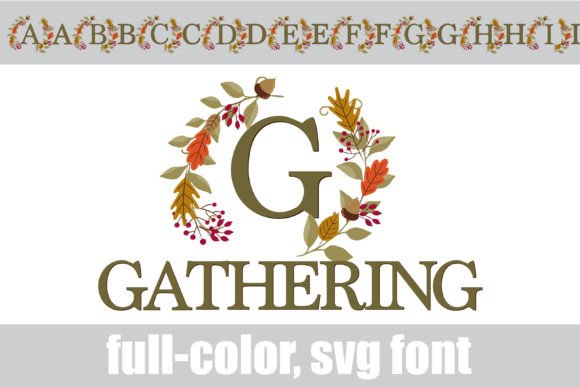 Gathering: Elevate Your Designs with a Festive Monogram Font