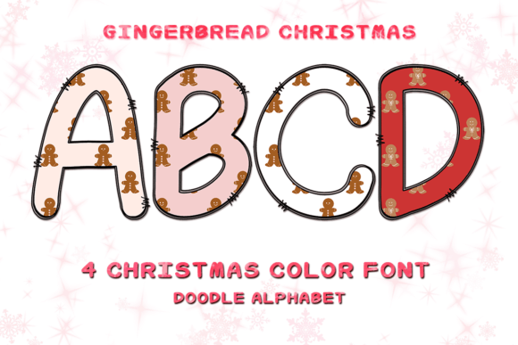Gingerbread: Festive Color Fonts for Holiday Design Projects
