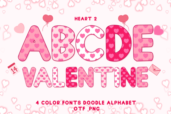 Heart 2: Adorable Color Fonts for Creative Design