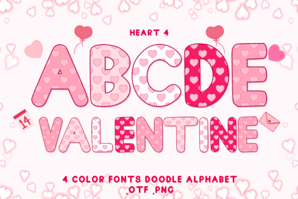 Heart 4: Adorable Color Fonts for Valentine's Day & Beyond