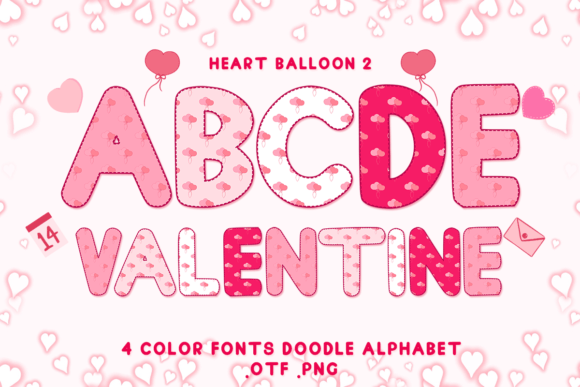 Heart Balloon 2: Elevate Your Visual Design with Adorable Color Fonts