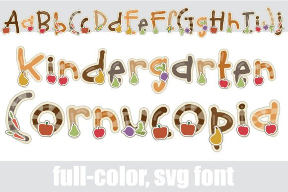 Kindergarten Cornucopia: Autumn Typography for Vibrant Design