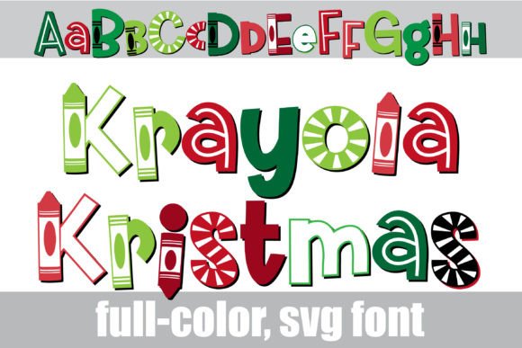 Krayola Kristmas: Vibrant Holiday Typography for Designers