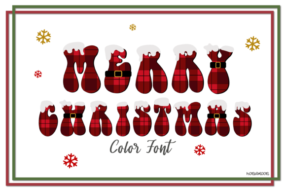 Merry Christmas Color Fonts for Festive Designs