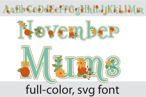 November Mums: Autumnal Typography for Vibrant Design