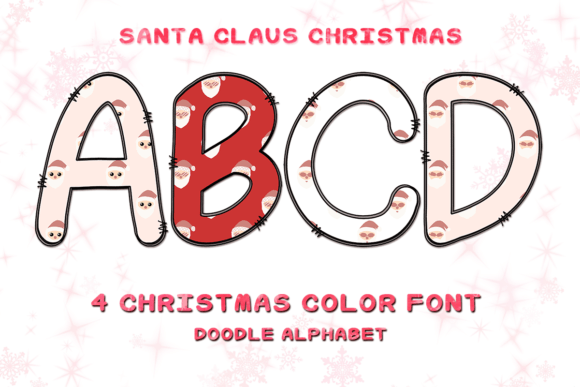 Santa Claus Font: Adorable Color Typography for Festive Design