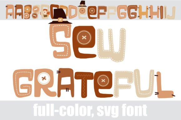 Sew Grateful: A Colorful Font for Festive Designs