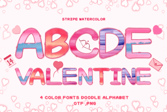 Stripe Watercolor: Adorable Color Fonts for Every Design