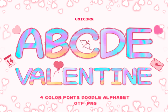 Unicorn Magic: Adorable Color Fonts for Creative Design